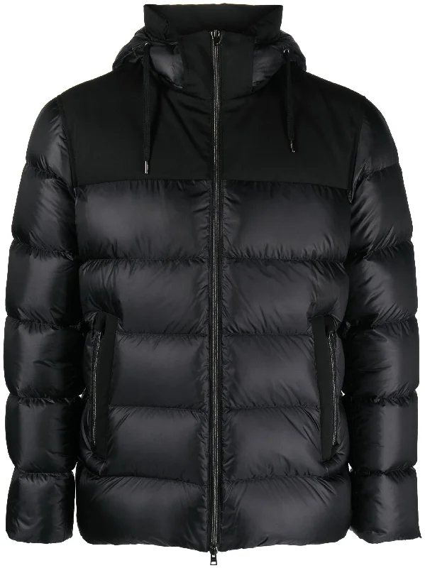 Men's Coats for BikingDrawstring-Hood Padded Down Jacket