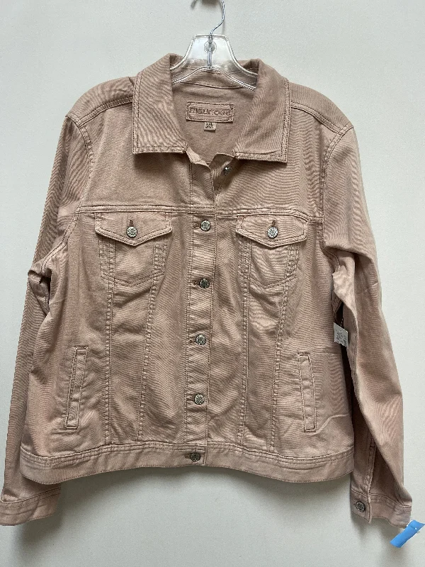 Men's Coats with Hand WarmersJacket Denim By Maurices In Cream Denim, Size: 2x