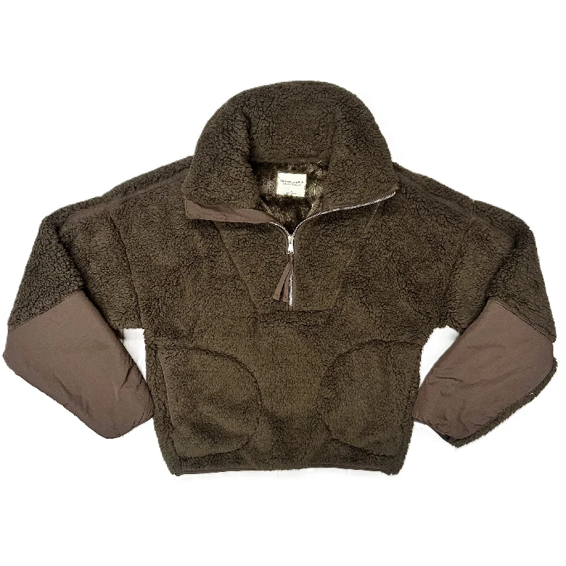 Men's Coats with Ripstop FabricJacket Faux Fur & Sherpa By Abercrombie And Fitch In Brown, Size: S