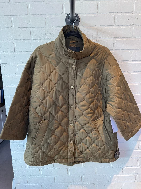 Men's Coats for SkiingJacket Puffer & Quilted By Talbots In Green, Size: Mp