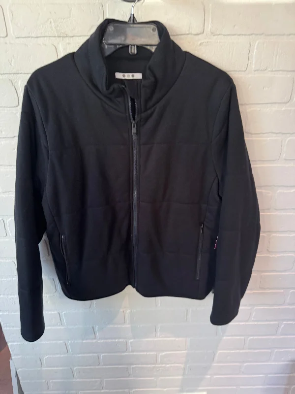 Men's Coats with Adjustable HemsJacket Puffer & Quilted By Three Dots In Black, Size: M