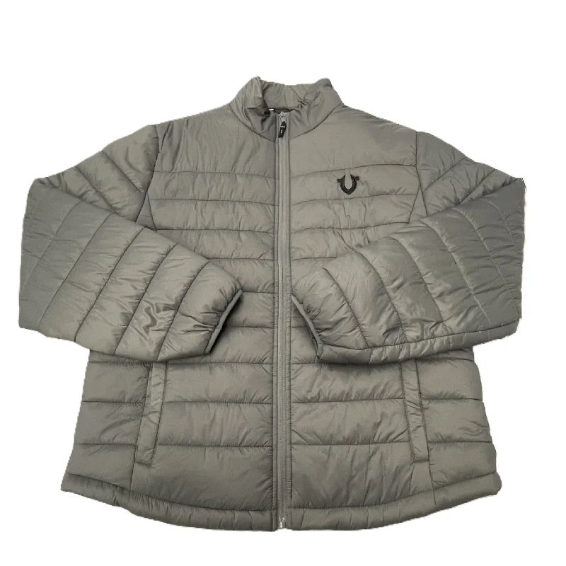 Cool Men's Pea CoatsJacket Puffer & Quilted By True Religion In Grey, Size: Xl
