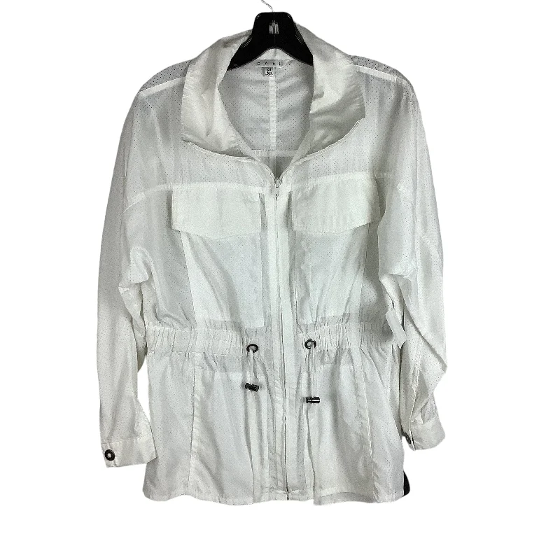 Designer Men's OvercoatsJacket Windbreaker By Cabi In White, Size: Xs