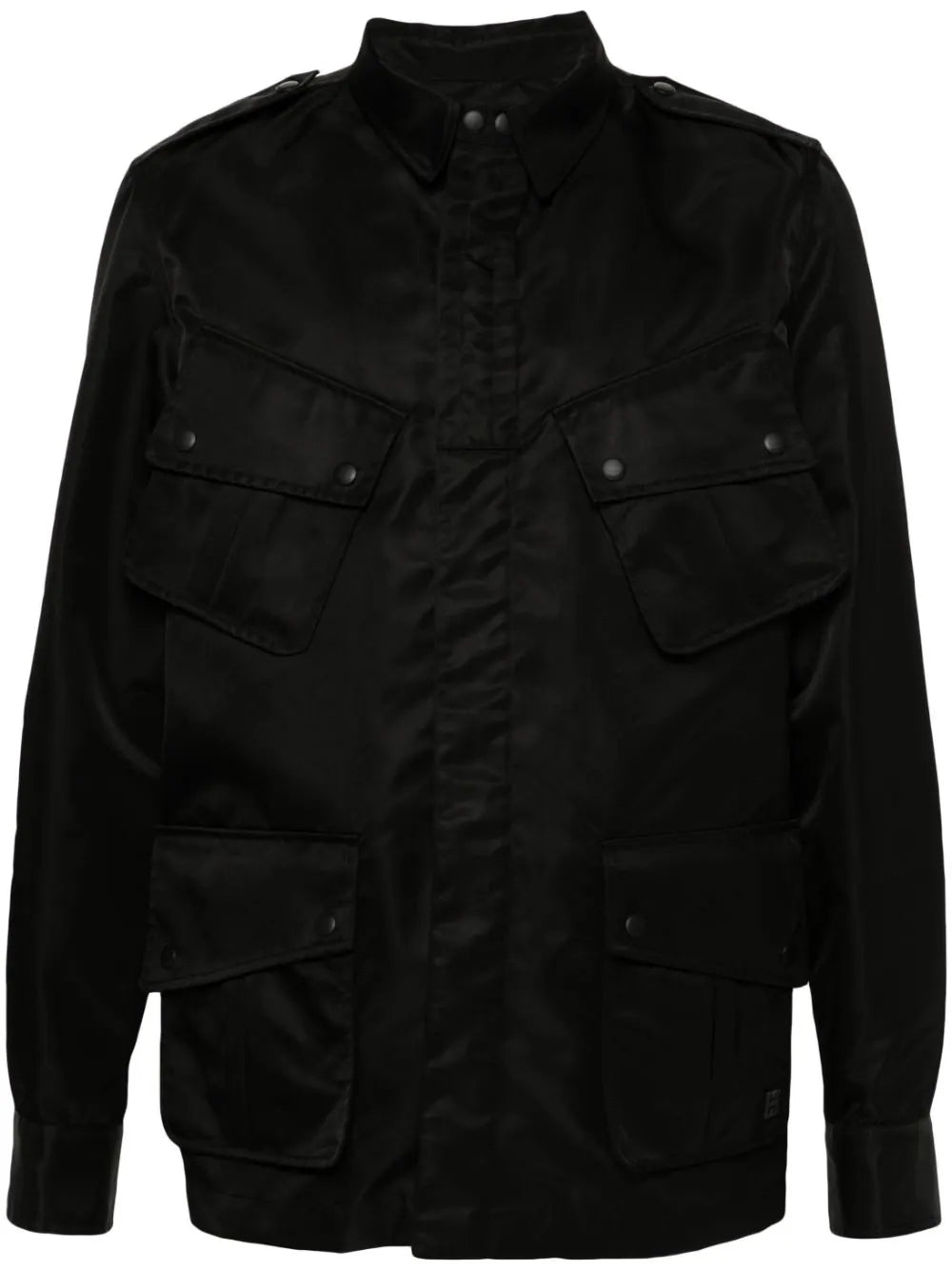 Men's Coats for HikingLogo-Appliqué Shirt Jacket