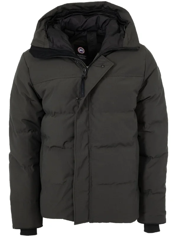 Men's Coats for Rainy WeatherLogo-Patch Hooded Jacket