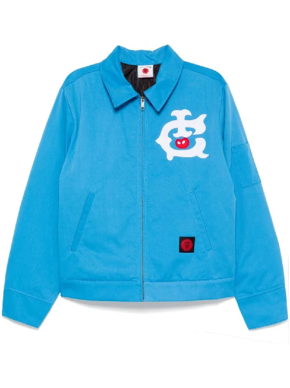 Men's Coats with Embroidered DetailsLogo-Patch Padded Jacket