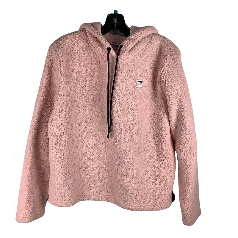 Men's Coats with Fur TrimPink Jacket Fleece Fila, Size M