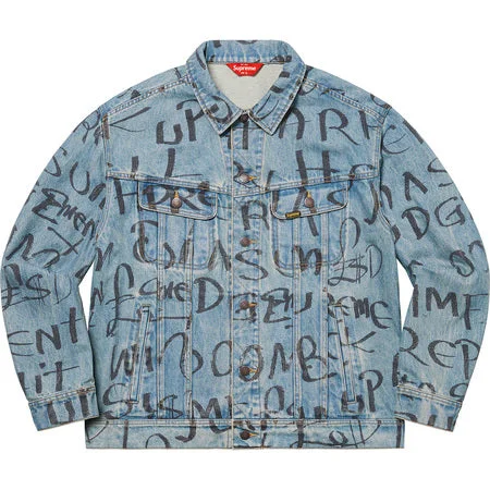 Men's Coats with Hand WarmersSupreme Ark Denim Trucker Jacket