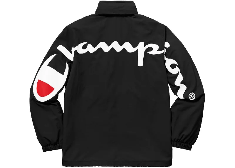 High-Quality Men's Duffle CoatsSupreme Champion Track Jacket Dark Black