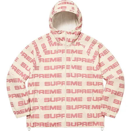 Practical Men's RaincoatsSupreme Logo Ripstop Hooded Jacket White