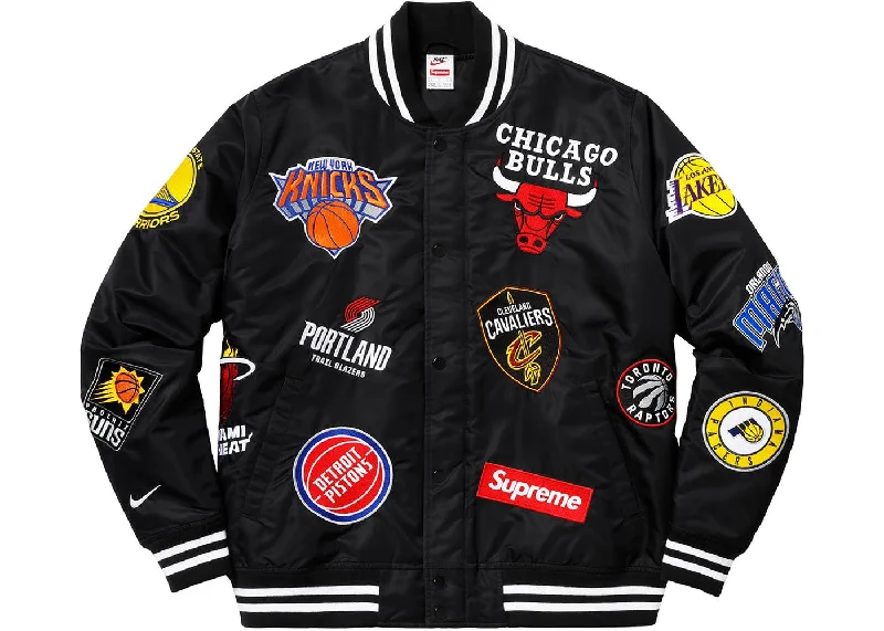 Men's Coats Made in ItalySupreme Nike/NBA Teams Warm-Up Jacket Black