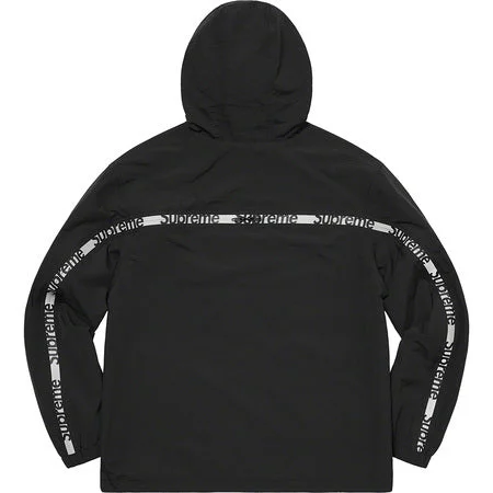 Men's Coats with Belted WaistsSupreme Reflective Zip Hooded Jacket Black