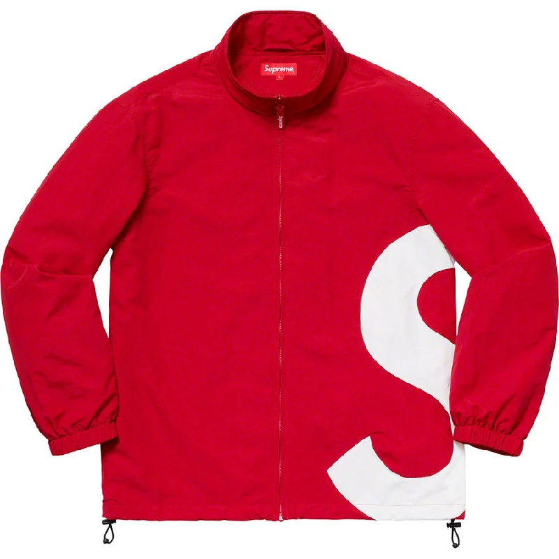 Designer Men's OvercoatsSupreme S Logo Track Jacket Red