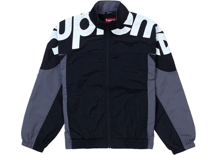 Men's Coats for SkiingSupreme Shoulder Logo Track Jacket Black
