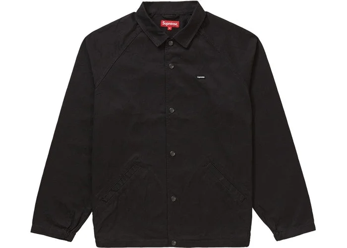 Men's Coats for Winter SportsSupreme Snap Front Jacquard Logos Twill Jacket Black