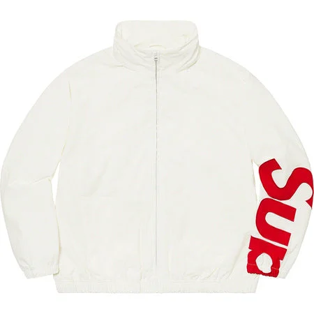 Men's Coats with Flannel LiningSupreme Spellout Track Jacket white