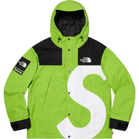 Men's Coats with Slim FitsSupreme The North Face S Logo Mountain Jacket Lime