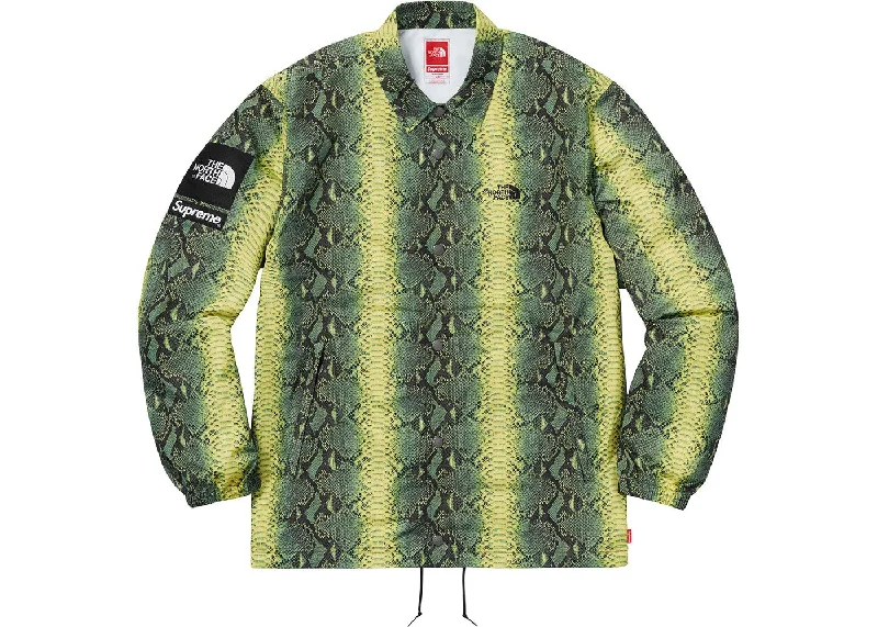 Men's Coats with Wind-Resistant FabricSupreme The North Face Snakeskin Taped Seam Coaches Jacket Green Men's Coats with Wind-Resistant FabricSupreme The North Face Snakeskin Taped Seam Coaches Jacket Green