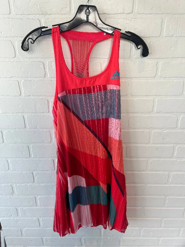 women's midi dressesAthletic Dress By Adidas In Red & White, Size: M