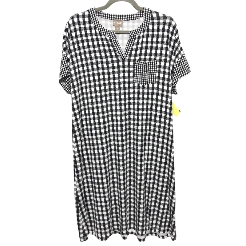 women's sleeveless dressesDress Casual Short By Chicos In Black & White, Size: M