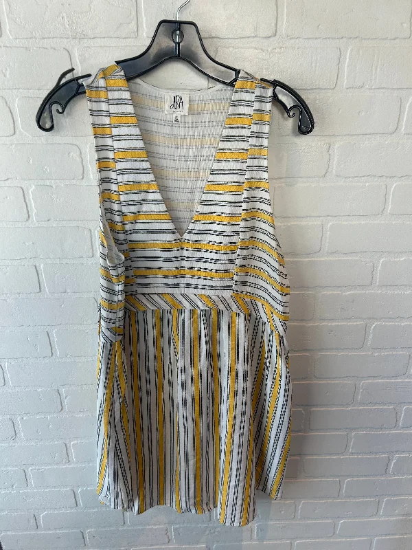 women's mini dressesDress Casual Short By Cmc In White & Yellow, Size: M