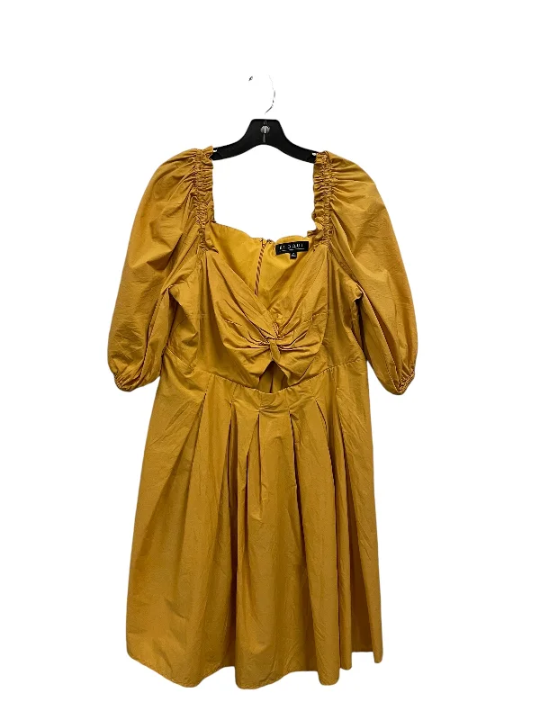women's formal dressesDress Casual Short By Eloquii In Yellow, Size: Xl
