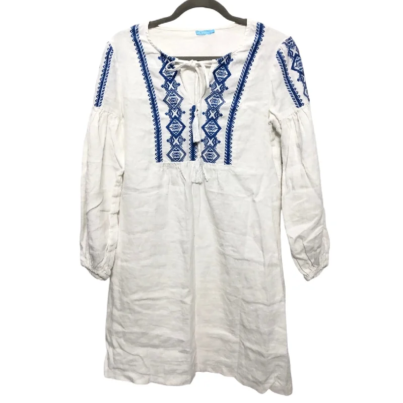 women's long-sleeved dressesDress Casual Short By J Mclaughlin In Blue & White, Size: Xs