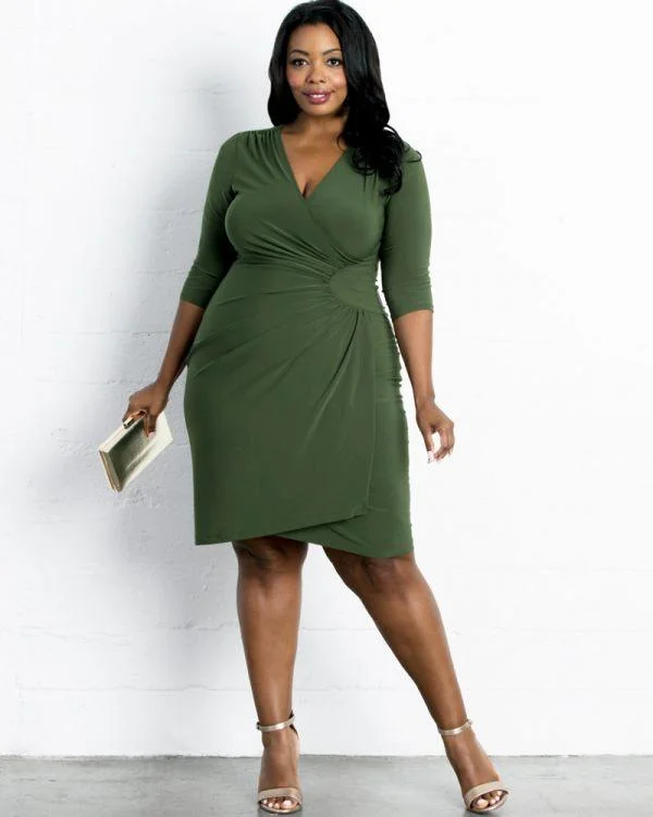 women's satin dressesKiyonna Short Formal Plus Size Dress