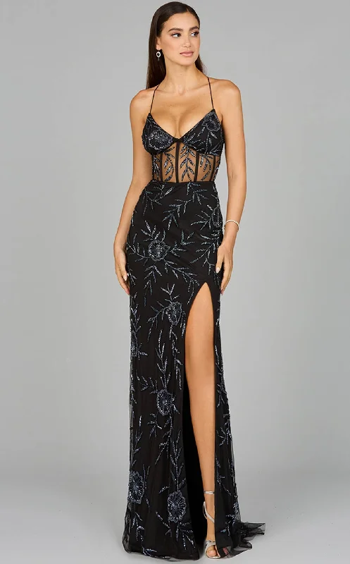 Plunging Neckline DressLara 9951 Dress