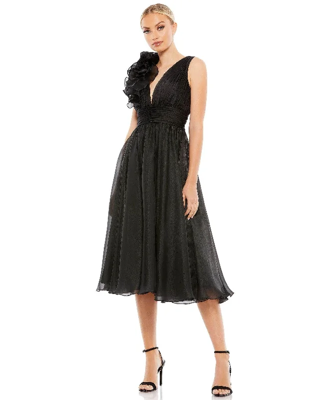 Trumpet DressMac Duggal 49494 Short A Line Cocktail Tea Length Dress