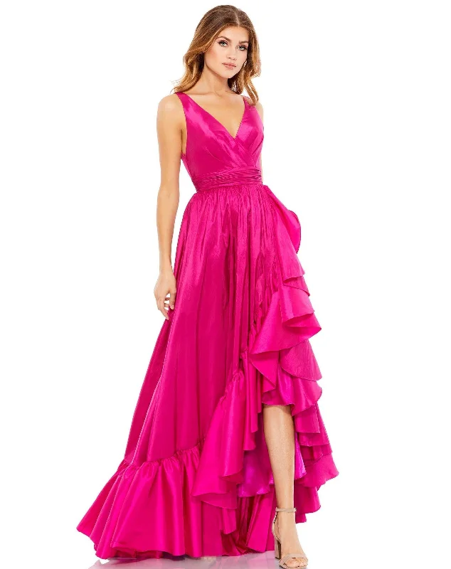 women's made-to-order dressesMac Duggal 67835 High Low Taffeta Ruffle Dress