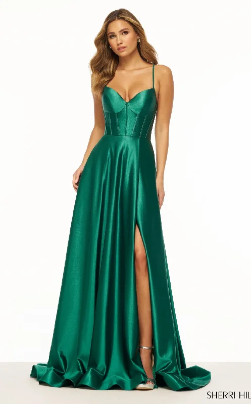 women's solid color dressesSherri Hill 56188 Dress